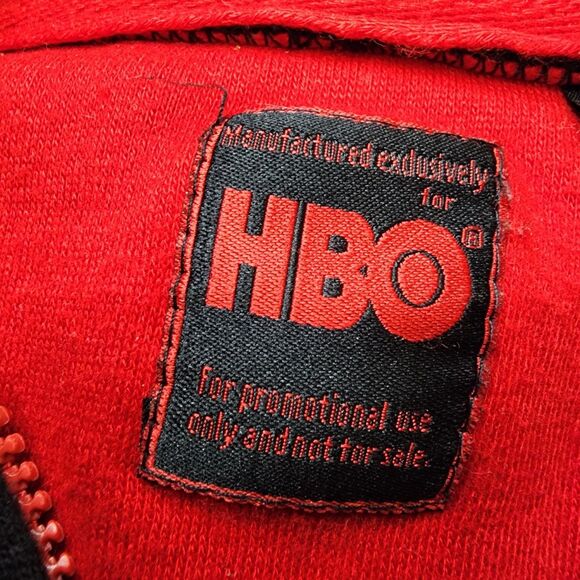 Vintage The Sopranos Hoodie Mens XL HBO Promotional Cast Exclusive Red Black - Picture 3 of 6